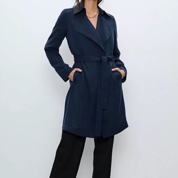 Babaton Jackets & Blazers - NWT Aritzia Babaton Maximo Trench Coat Pure Indigo Size Large NWT